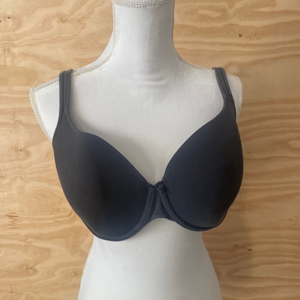 Lane Bryant Cacique Lightly Lined T-Shirt Bra Full Coverage Comfort Black 40DD